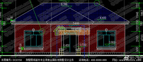 農村一層平房設計效果圖及施工圖